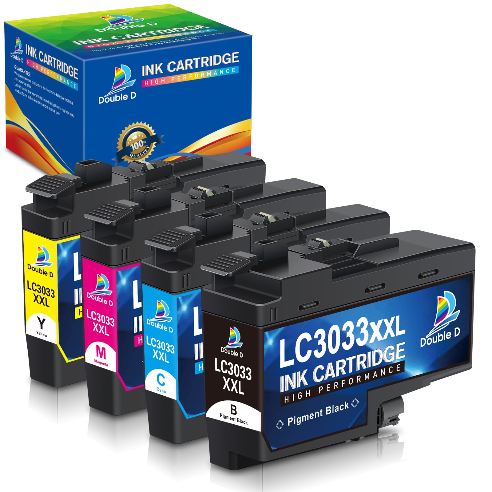 LC3033 Ink Cartridges Upgraded Compatible Replacement for Brother LC3033 LC3033XXL 3033 LC3035 3035 for Brother MFC-J995DW MFC-J805DW MFC-J815DW MFC-J995DWXL MFC-J805DWX (BK/C/M/Y, 4 Pack)