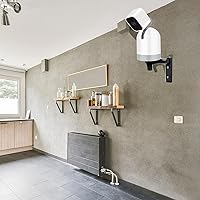 Vista 3 de Soporte de pared ajustable compatible con WYZE Cam Pan V3/V4/V2 Blink Mini Pan-Tilt Camera, ángulo de rotación de 180 grados para pared