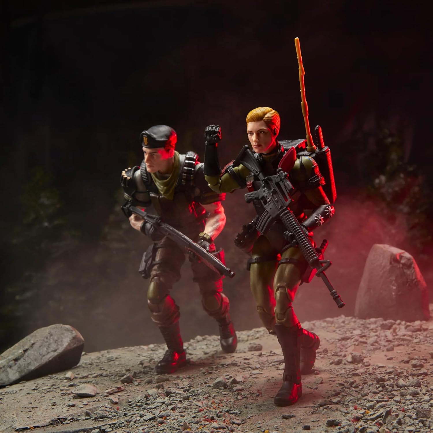 G.I. Joe Classified Series #138, Night Force Vincent R. Falcon Falcone & Quarrel, 6 Inch Action Figures