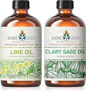 EVOKE OCCU Lime Essential Oil and Clary Sage Essential Oil - 4 Fl Oz