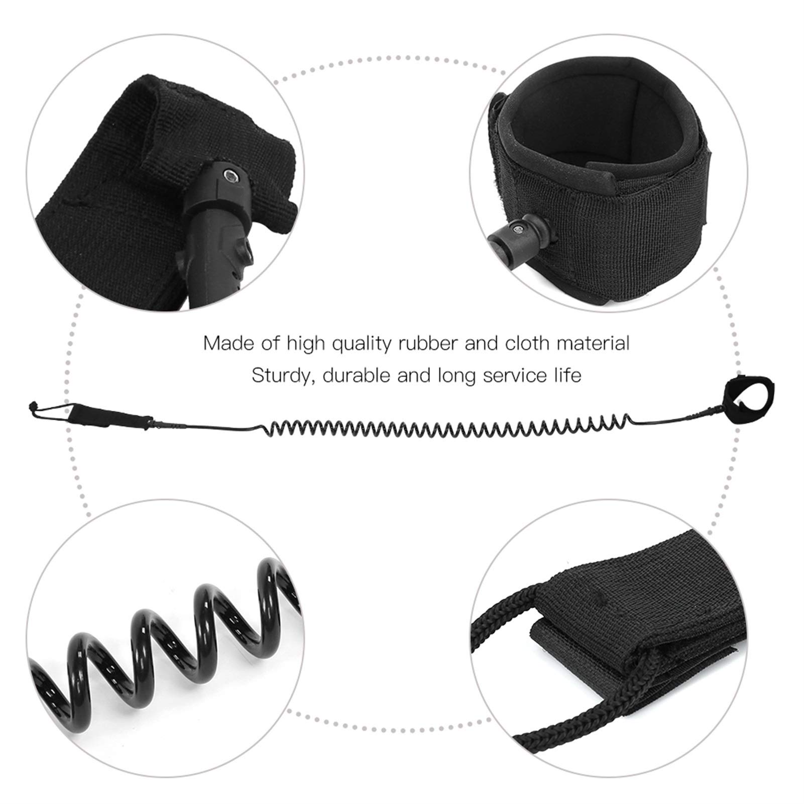 Surf Leine 7mm 10 Zoll Surfen Fuß Seilleine Ständer Up Board Paddel Seil Surfbrett Knöchel Fußseil SUP Leash.