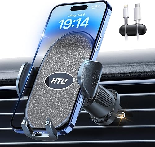 Miniatura 10 de Grado militarSoporte para teléfono para automóvil, gancho de acero más fuerte y más largo soporte de ventilación para automóvil, soporte de clip de