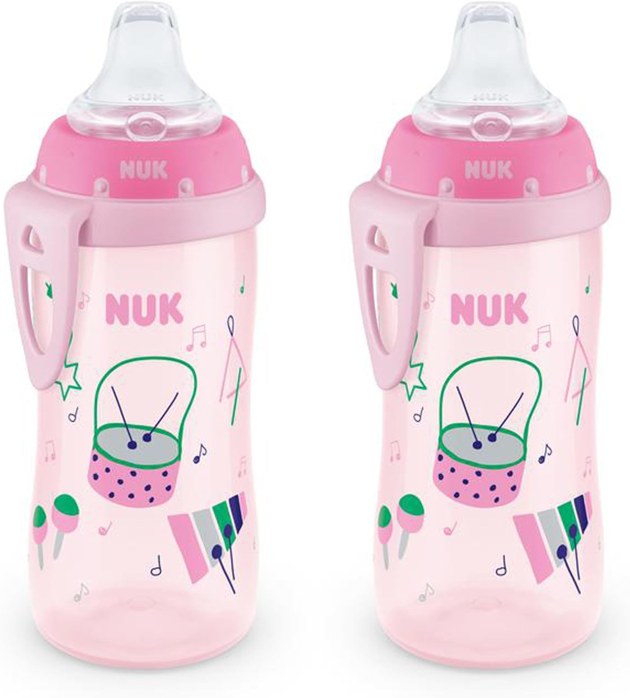 Active Sippy Cup, 10 oz, 2 Pack, 8+ Months, Pink Music, 69994