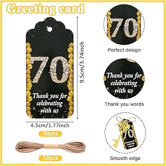 50Pcs 70th Gold Key Bottle Opener 70th Birthday Party Favors,70th Anniversary Souvenirs Return Gifts 70th Key Beer Bottle Opener With Thank You Cards For Party Birthday Wedding Shower (50) (70th)
