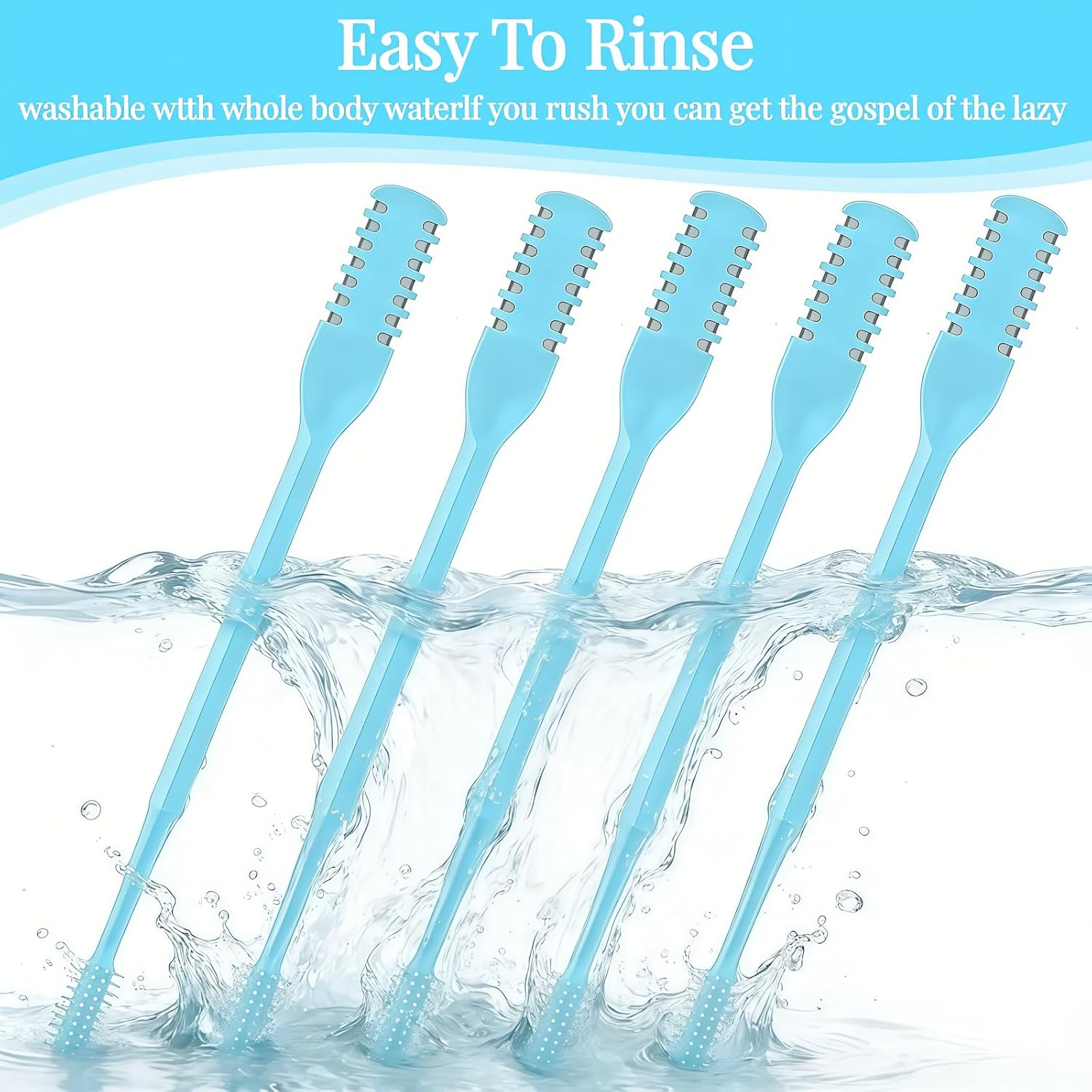 2-in-1 Nasal Hair Cutter, Double Sided Nose Hair Cutter, Portable 360° Rotating Manual Nose Hair Trimmer for Men and Women (Blue-5PCS)
