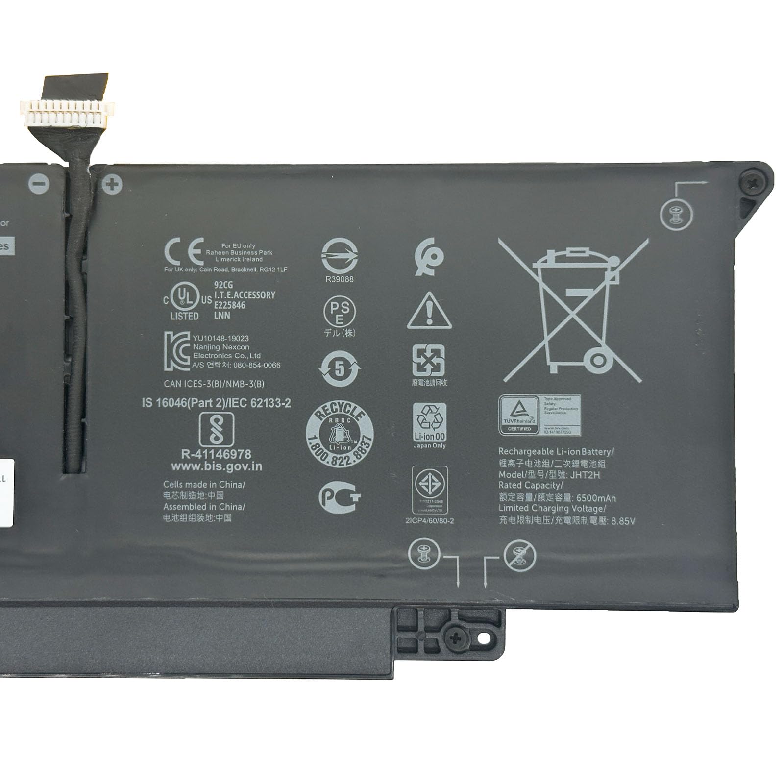 Amazon.com: EPYOBW JHT2H Battery 52Wh 6500mAh 4-Cell 7.6V