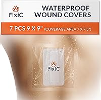 Vista 8 de Fixic Apósito de película transparente impermeable – Juego de 7 piezas, 7 x 7 pulgadas – Apósito transparente impermeable para cubrir heridas
