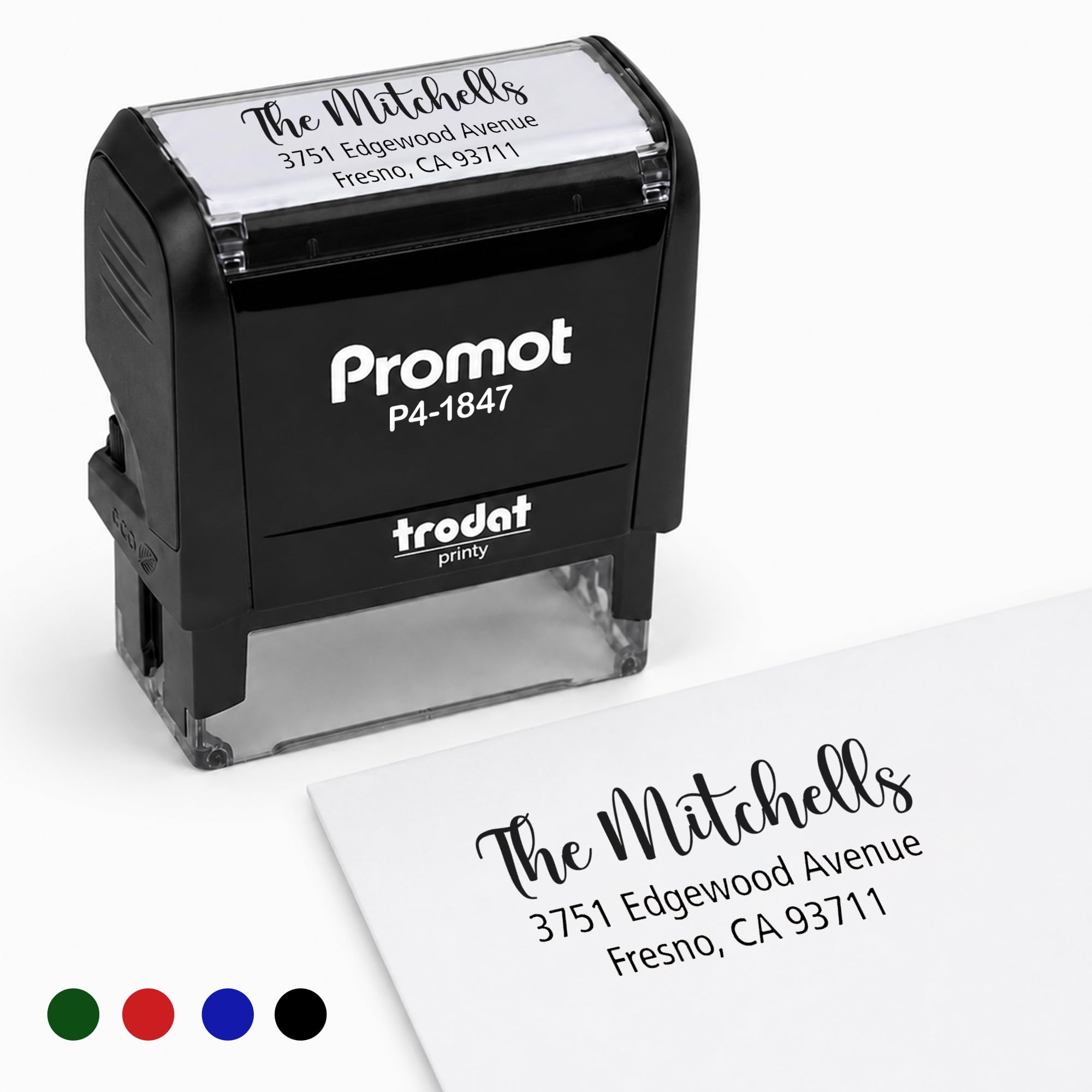 Promot Customized Self-Inking Address Stamp-Rubber Stamp Style 1 (Medium)