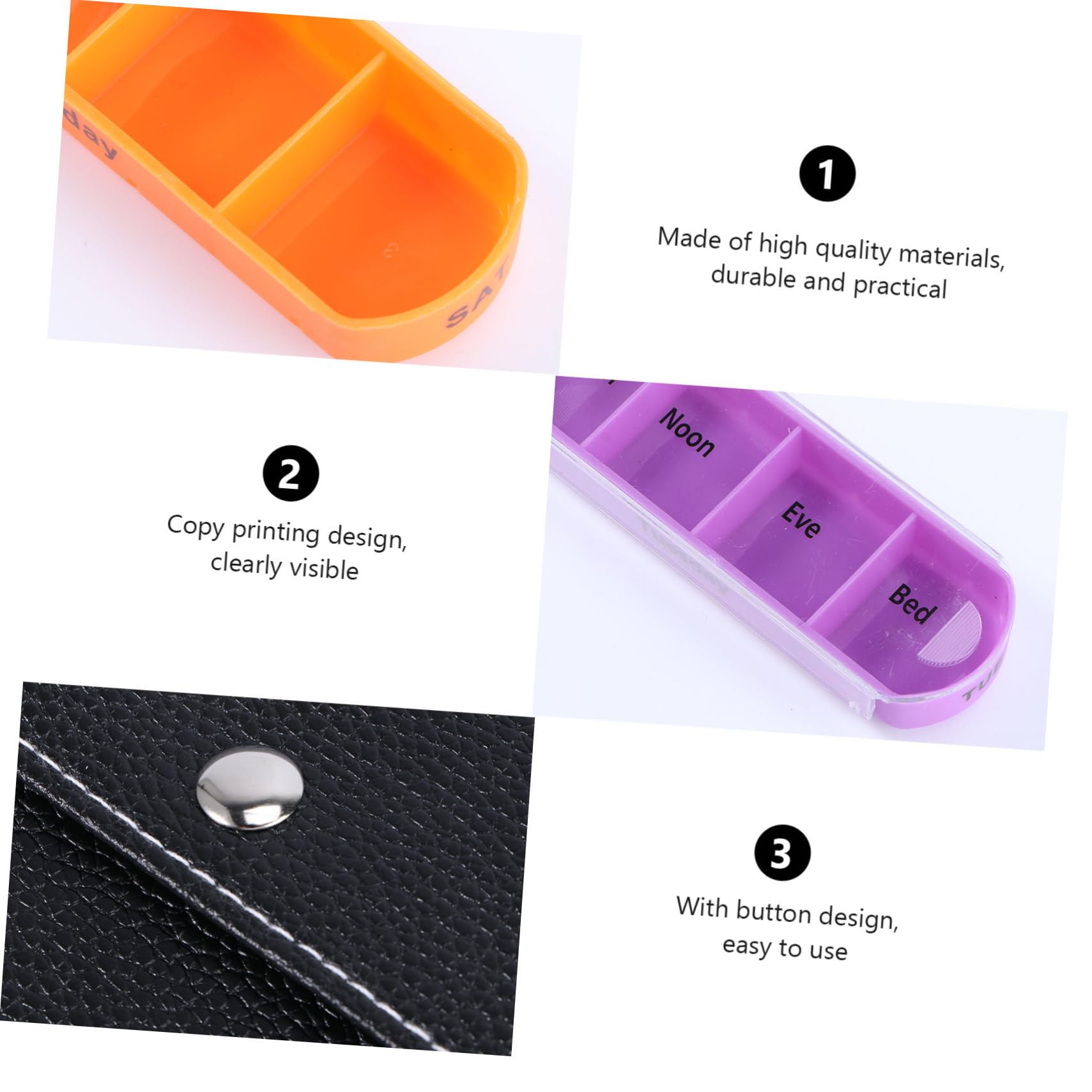 3 Stück Pillendose gesundheitsquickies the take pillen dose medikamentenkiste medicine box Fall reisen Reisetablettenbehälter kleines Reisetablettenetui Medikamenten Erinnerung