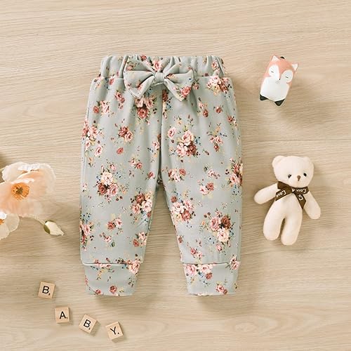 Vista 5 de Aalizzwell Conjunto de pantalones de canalé para bebés y niñas