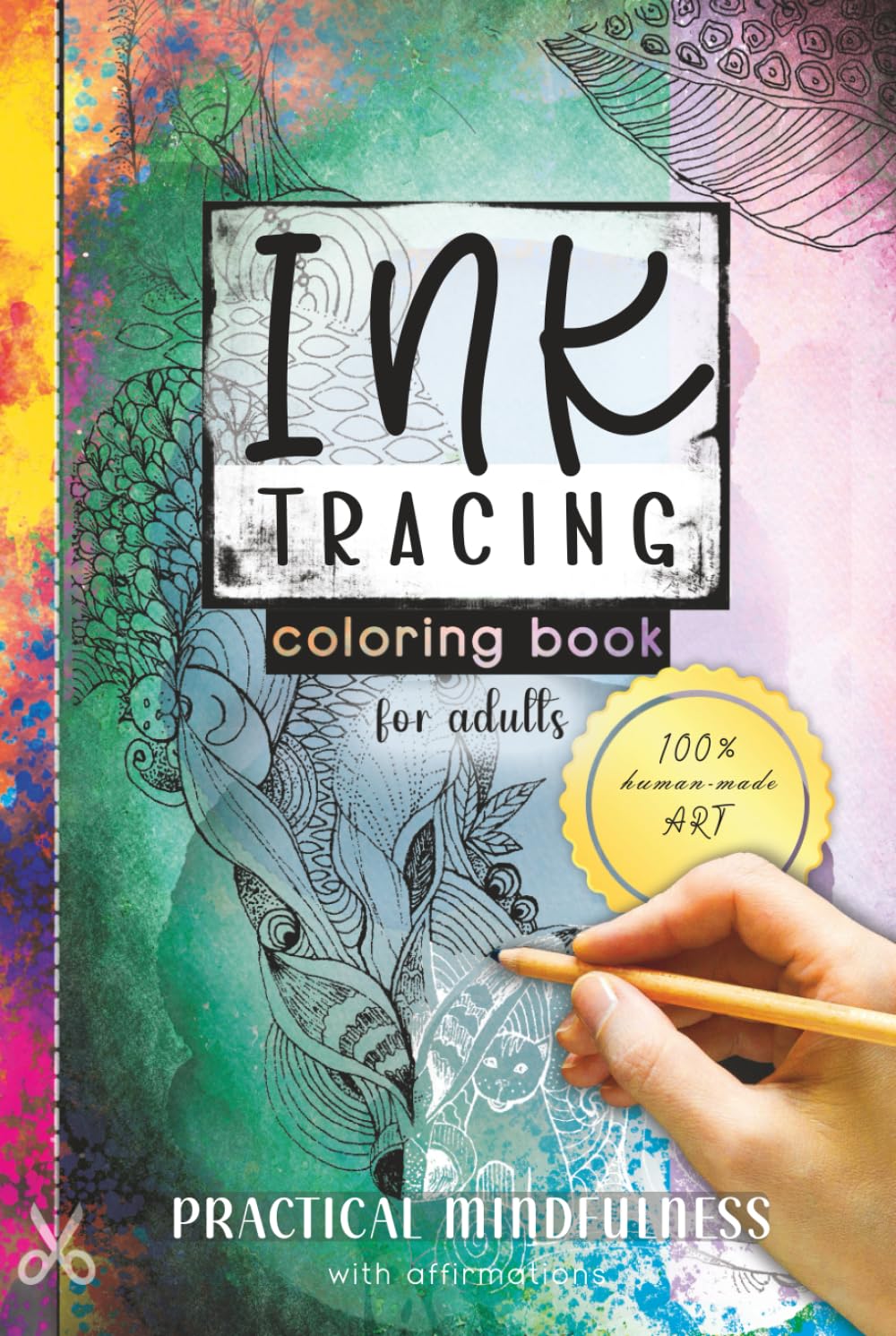 Livre de coloriage adulte anti-stress avec affirmations positives pour l'anxiété et le TDAH
