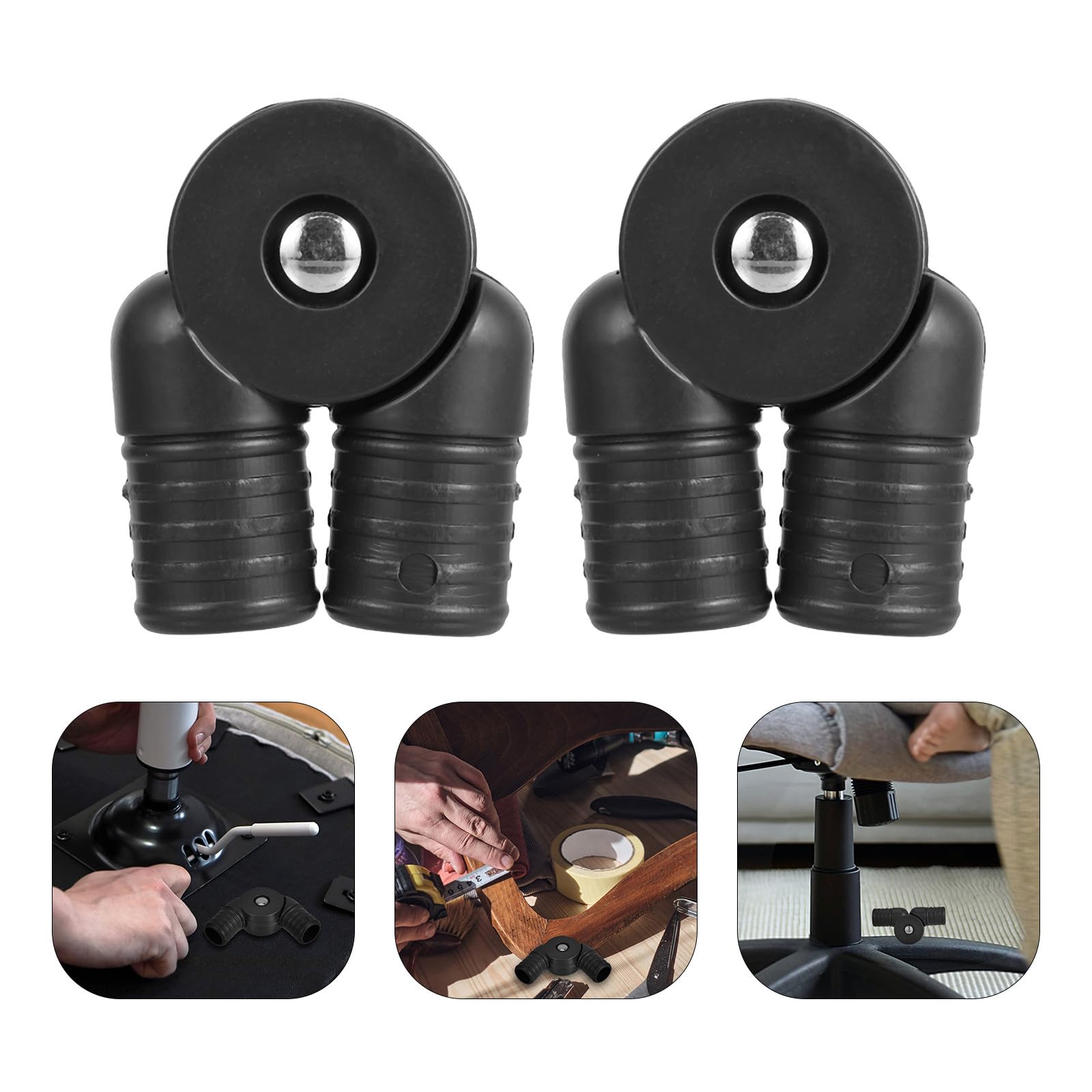 Lurrose Adattatore per Tubo Plastica 2 Pezzi per Sedia Reclinabile e Sedia Girevole Connettore Resistente e Flessibile per Sedie in Acciaio e Poltrone Lounge