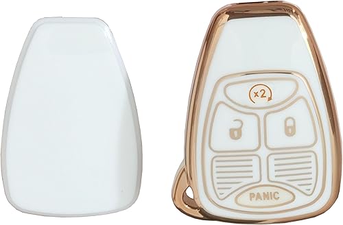 Miniatura 5 de QIXIUBIA Funda para llavero Jeep con llavero para Jeep WranglerCompass 2007-2018Dodge RamDurango 2007-2009Calibre 2007-2012Nitro 2007-2011Dakota