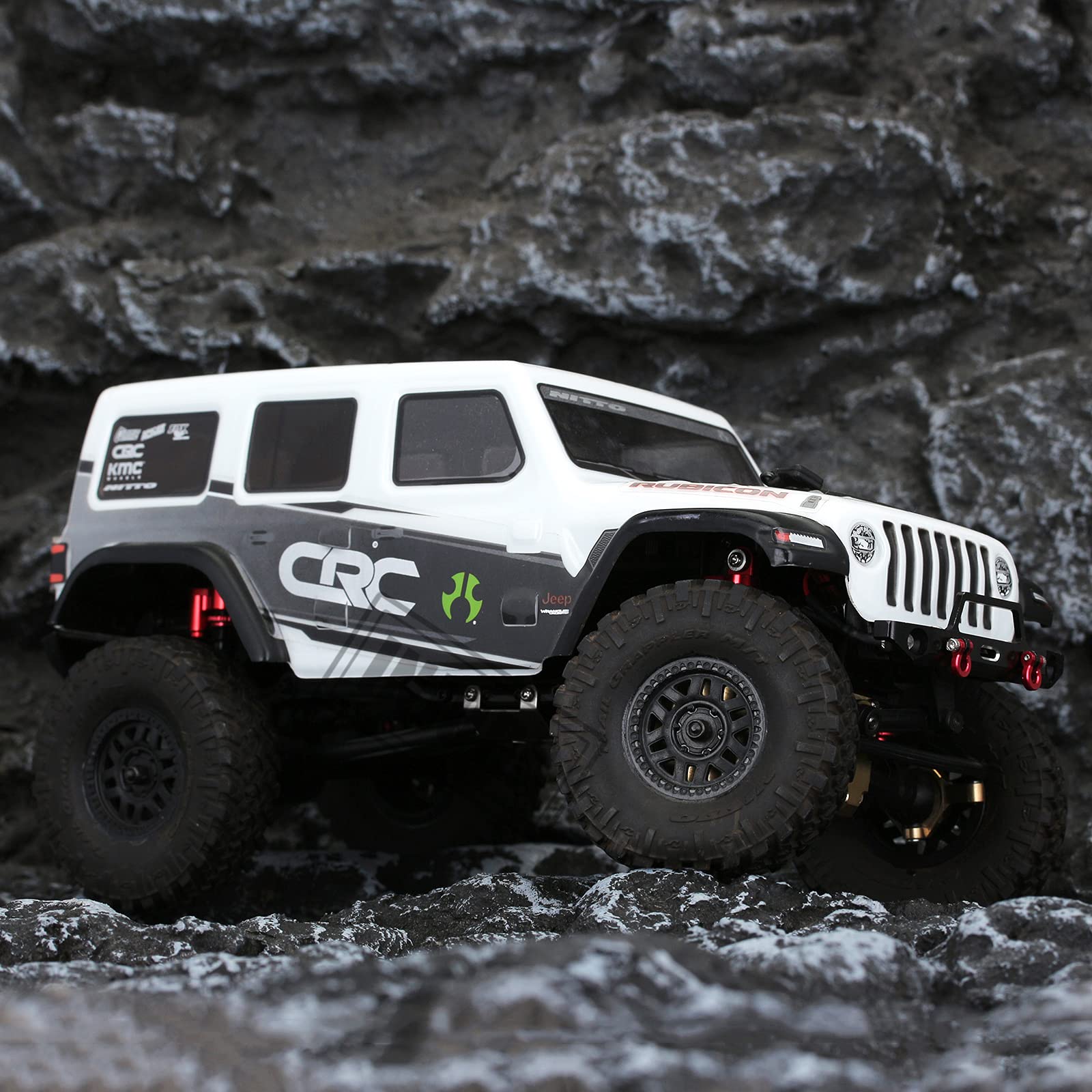 Parachoques delantero de metal con anillo en D Grillete de remolque para 1/24 RC Crawler Car Axial SCX24 Wrangle C10 90081 Deadbolt Chevrolet 6