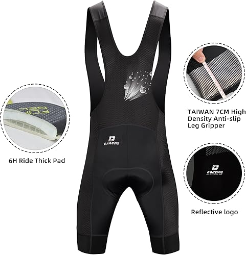 Miniatura 3 de Pantalones cortos de ciclismo de 6 horas y 500 KM pantalones cortos de ciclismo con relleno de gel 3D para hombre mallas de ciclismo a prueba de