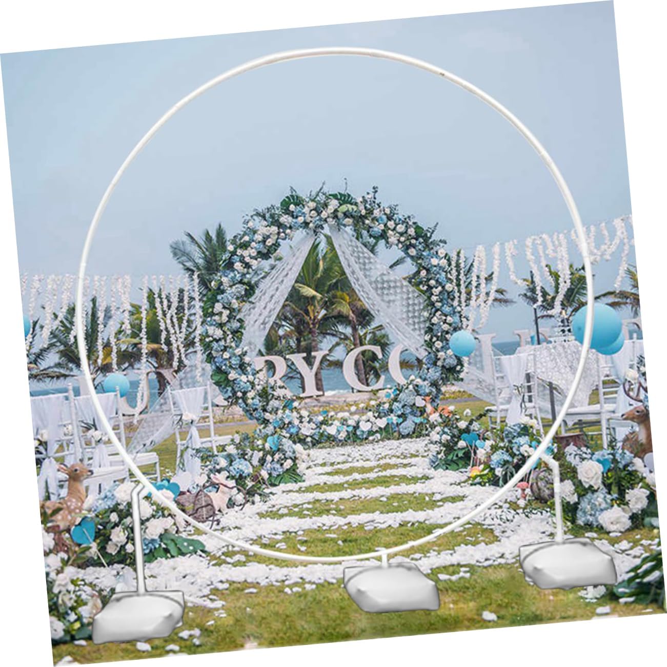 Ciieeo 1セット丸型気球アーチスドキット 水で満たせるベース付き 誕生日