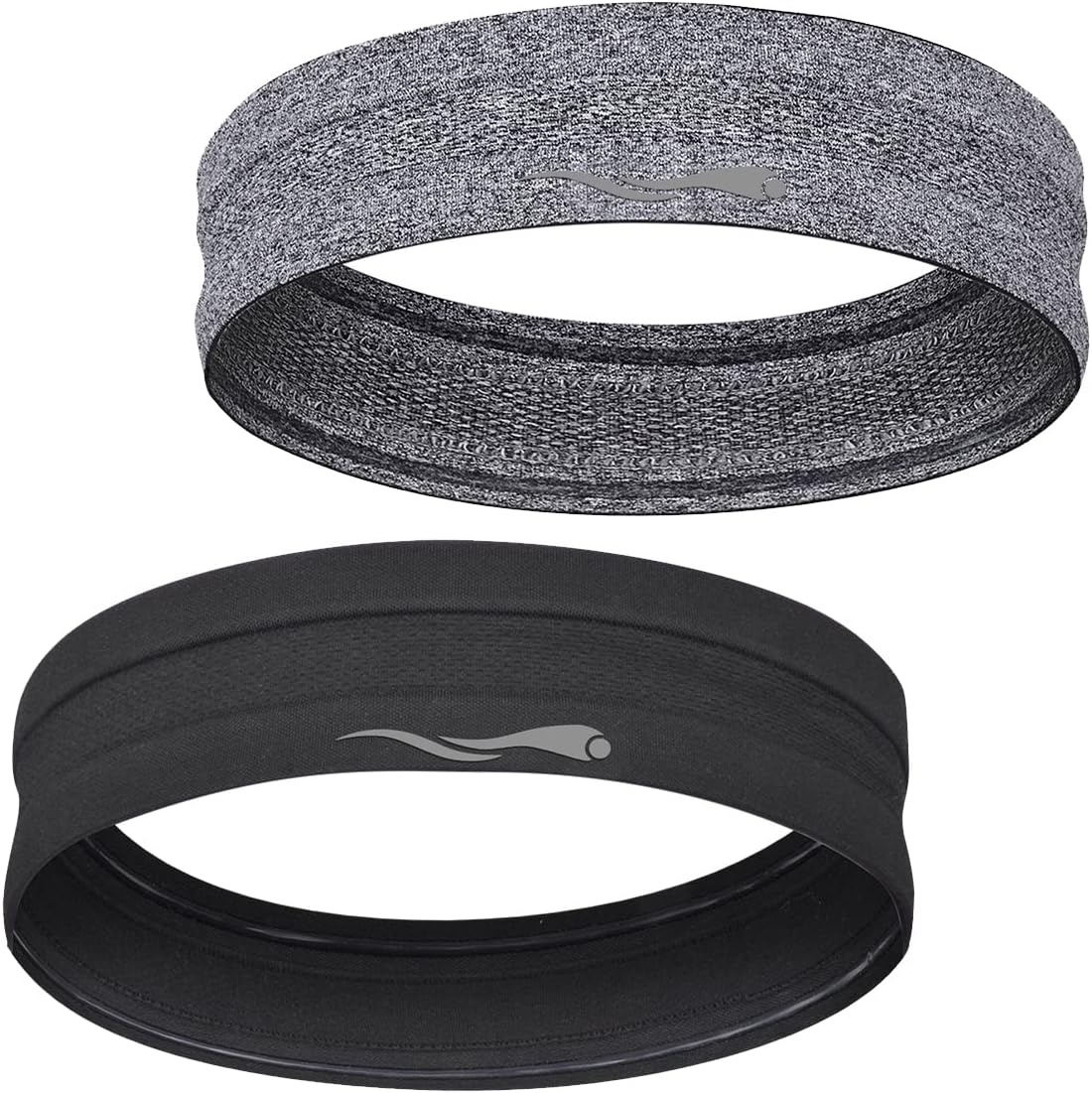 LUCKYGO Sweatbands Women Men│Super Absorbent Sweat Bands Headbands Nonslip Grip│Stretchy Soft Athletic Head Bands Workout Sports Fitness Exercise Tennis Basketball Running Gym Yoga Outside