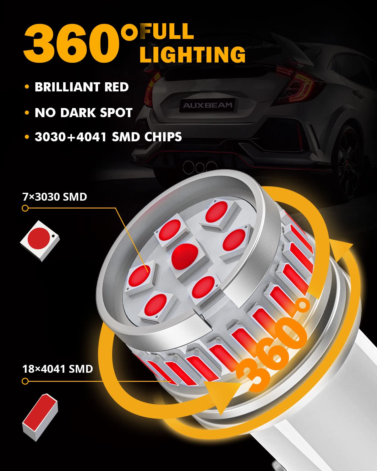 Auxbeam Q26 9006/HB4 LED Headlight Bulbs - 70W, 25000LM, 6500K White, CANBUS Ready (Single Beam) 1 thumbnail image