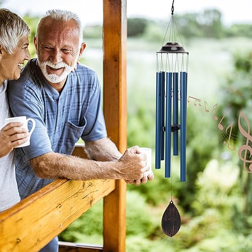 Miniatura 5 de MUMTOP Campanillas de viento para exteriores, campanillas de viento conmemorativas de tono profundo para exteriores, campanillas de viento de 38.5