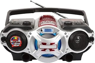Supersonic Prod. SC-1495BT Bluetooth Am-FM Boombox in Red