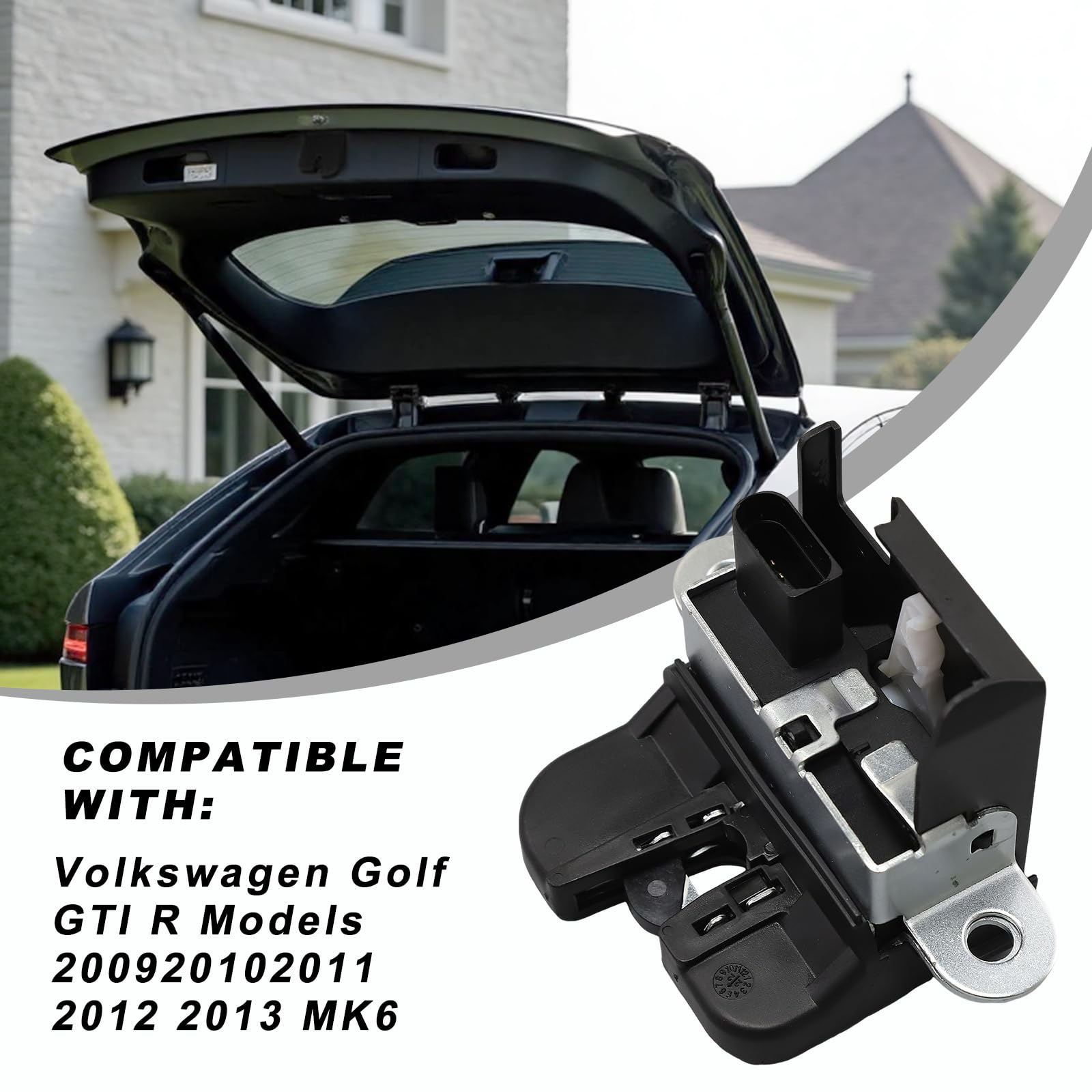 Serratura per bagagliaio, serratura per portellone posteriore per Touran Passat Golf 5 6, sostituisce 1T0827505H 5K0827505A 1K6827505E