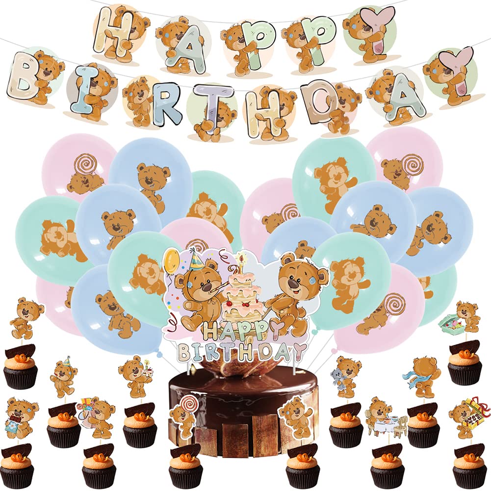 Buy BESTZY Teddy Bear Balloon Decoration Parties for Theme Teddy Bear ...