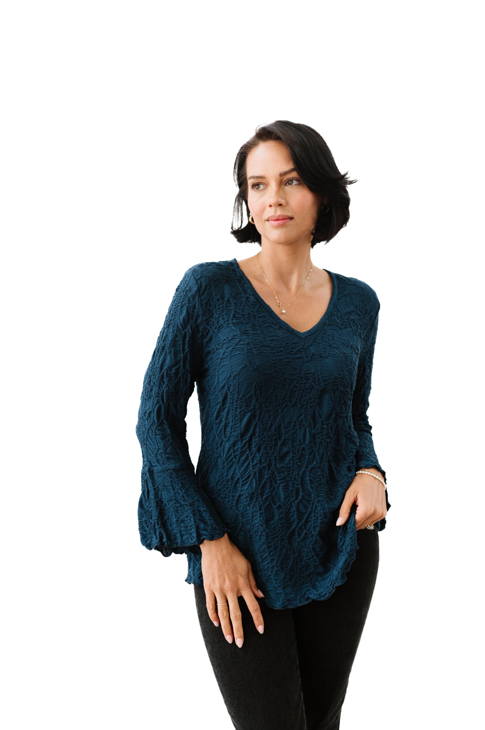 SNO SKINS Dream Catcher Long Sleeve Top with Lettuce Edge