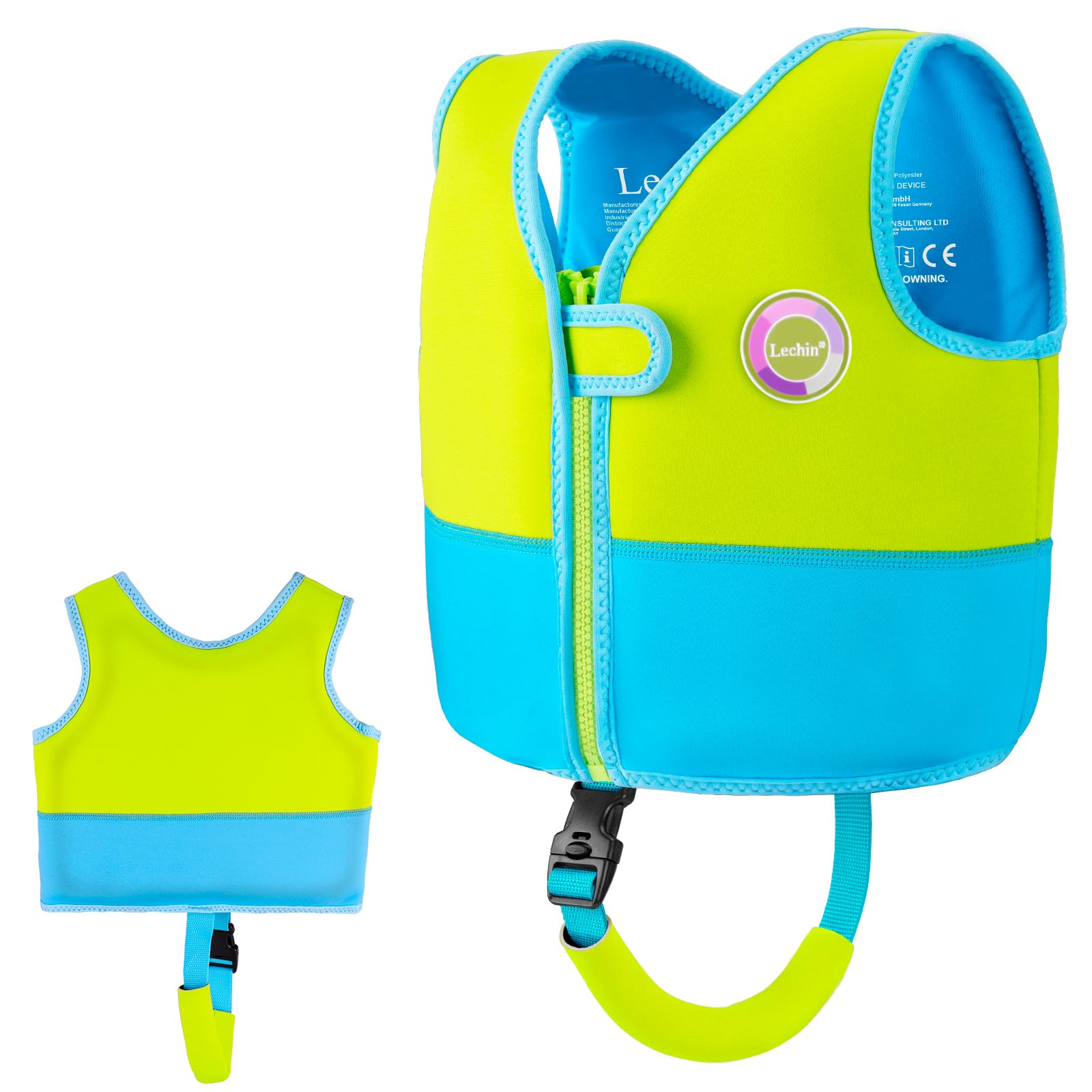 Lechin Schwimmweste Kinder Schwimmhilfe aus Neopren und EPE Hilfsweste zum Schwimmenlernen