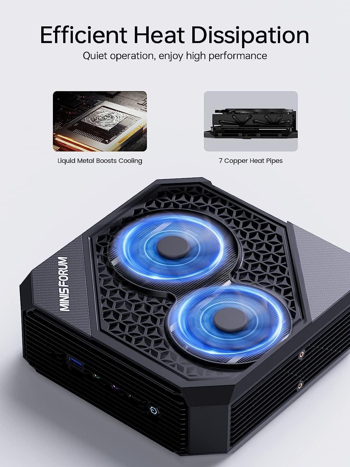 MINISFORUM Neptune Series HX99G Mini PC, AMD Ryzen 9 6900HX 8