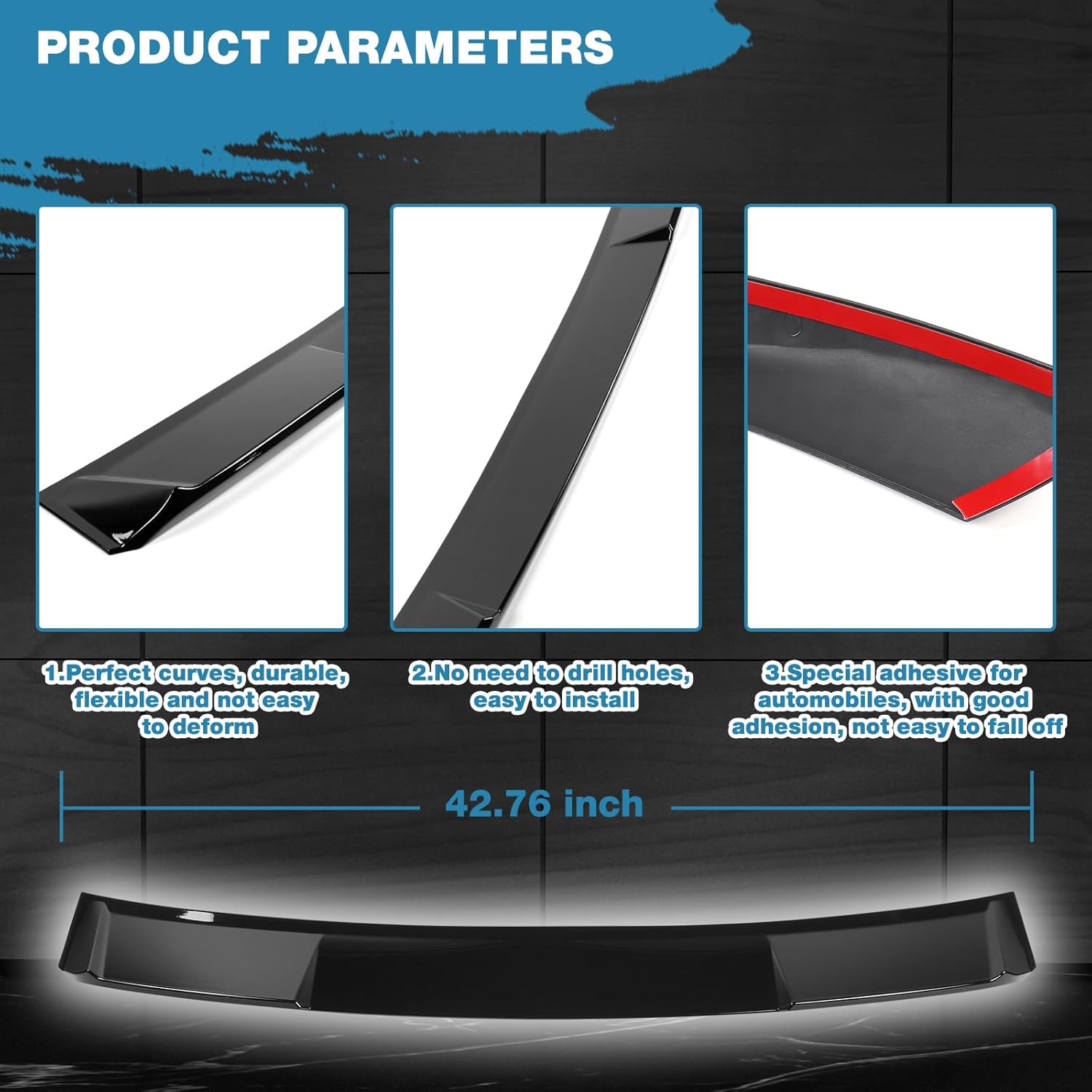 Rear Roof Spoiler fit for Lexus IS300 Sedan Base 2021-2025,for Lexus IS350 Sedan Base/F Sport 2021-2025,for IS500 F Sport Performance 2022-2025 Gloss Black Roof Spoiler