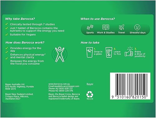 Miniatura 2 de Berocca Performance Original 45 tabletas efervescentes