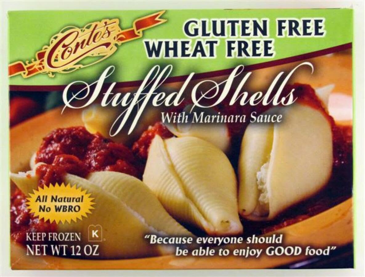 Gluten Free - Cheese Stuffed Shells W/tom Sauce Meal Pasta Frozen - 6 x 12 Oz