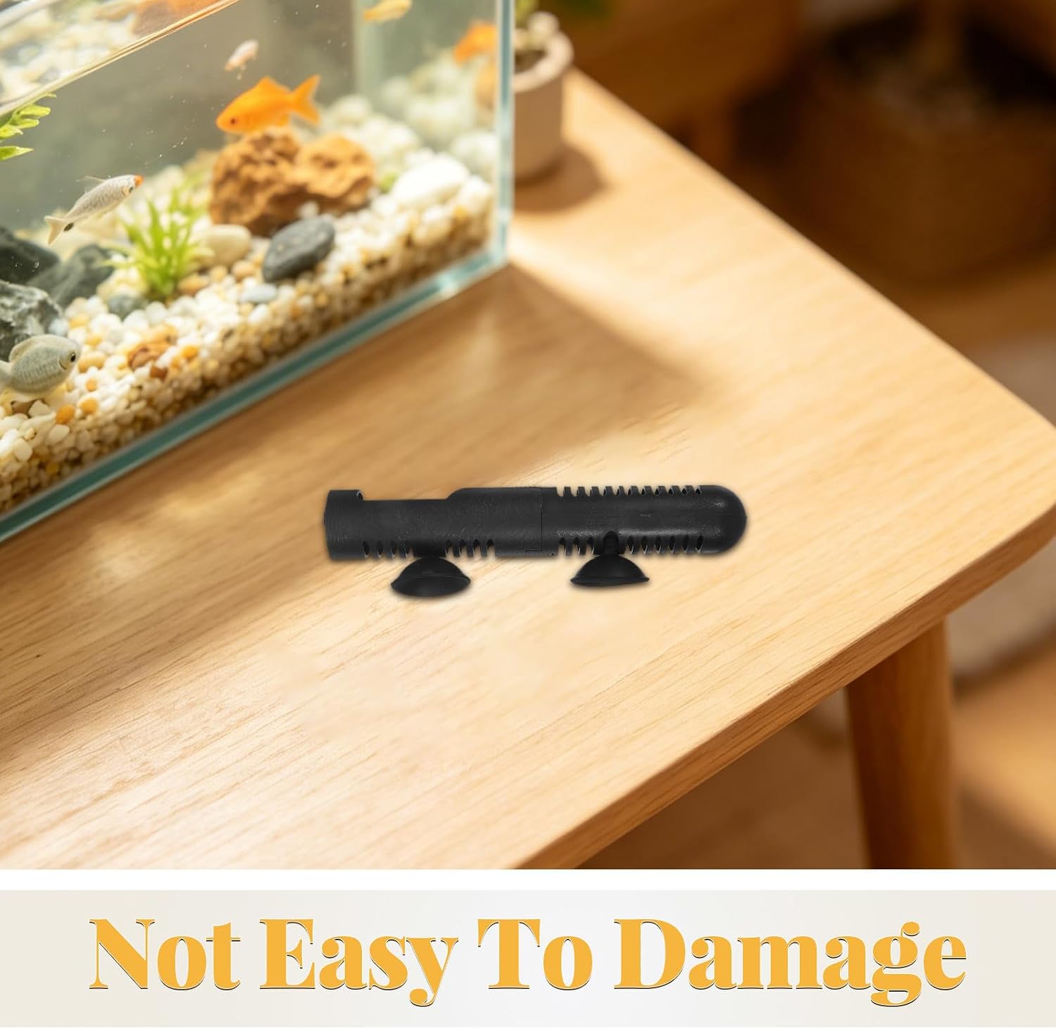 4pcs Fish Tank Eater Protective Case - 7.3in Detachable Designed Cover with Suction Cups - Heater Guard Protector for Aquarium Water Heating Rod 18.5cm