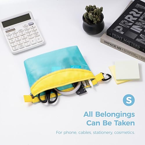 Miniatura 3 de pack all Bolsa con cremallera de material resistente al agua, bolsas de malla con cremallera para almacenamiento, viajes, oficina (pequeño)