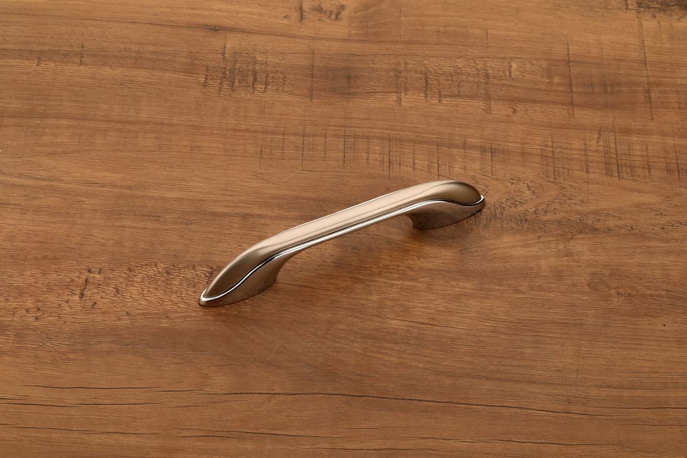 HARMONUS ,Fancy Zinc Kitchen Cabinet Handle/Pull Handle/Door Handle/Drawer Handle,Satin - CP Finish, Zinc Alloy, 96 MM (4 Inch), 5 PCS HCSCP-179-5-96MM