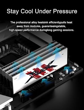PUSKILL 16GB Kit (2x8GB) DDR4 RAM 3200MHz PC4-25600 Desktop Memory with Aluminum Heatsink, Non-ECC Unbuffered UDIMM 1.35V CL16 288-Pin, High Performance Gaming PC Upgrade for Intel & AMD