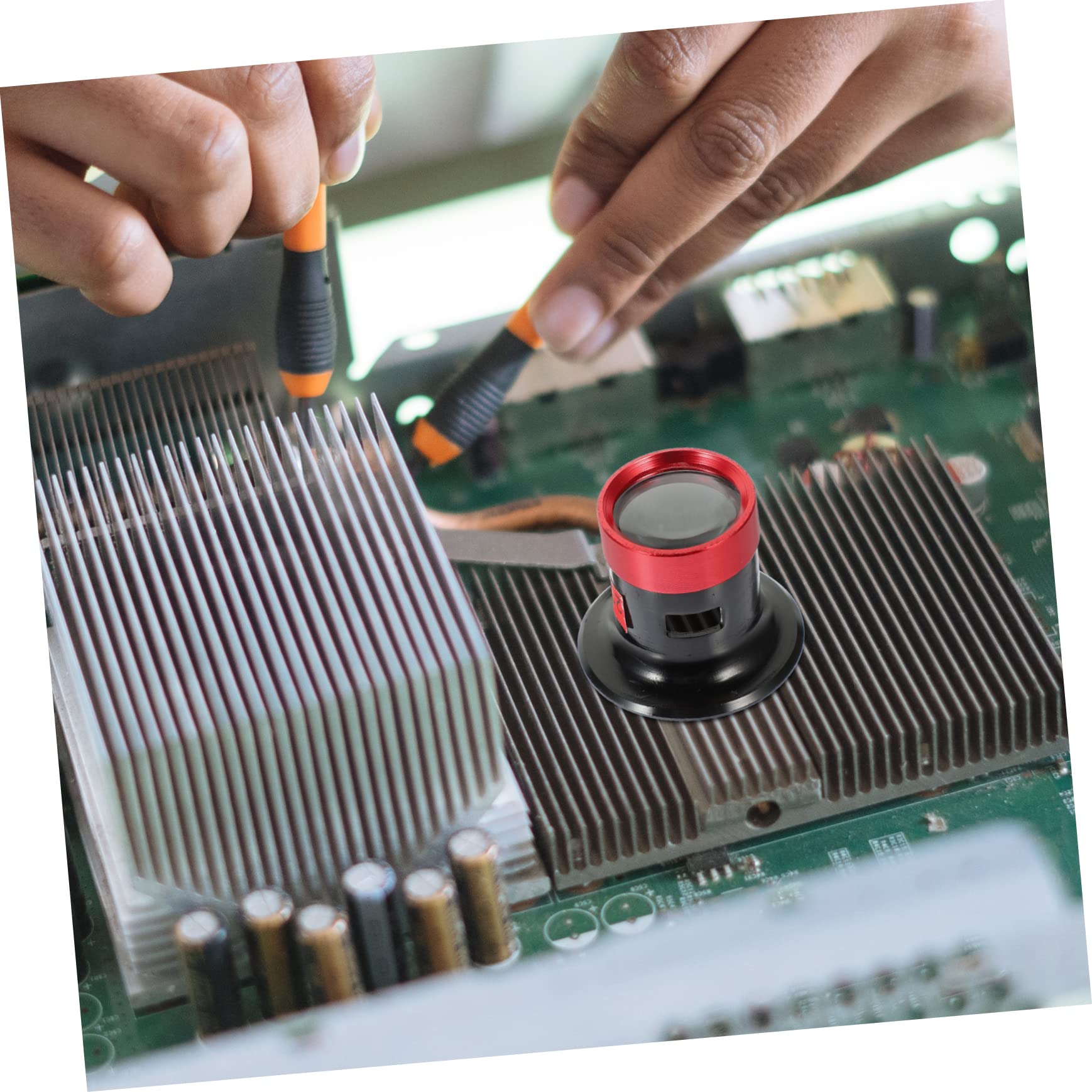 ARTIBETTER Metal Magnifying Glass Jewelers Loupe Scale Loupe Magnifier Loop Magnifier Professional Jewelers Tool