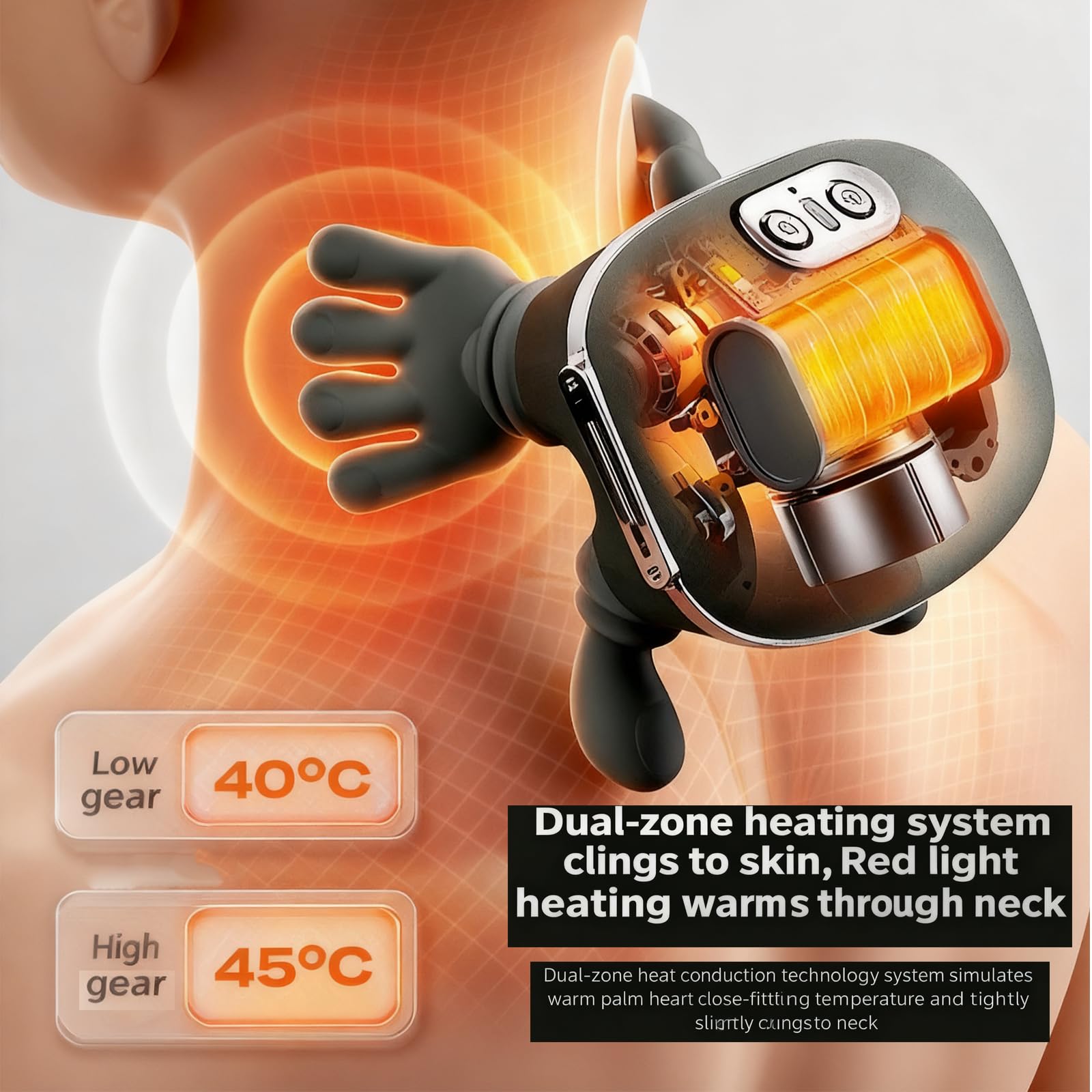 Masajeador, Masajeador Espalda Massage Master Para Hombros 3 Niveles Masaje 2 Niveles Temperatura MasajeadorEléctrico Cuello Con Calor The Master Inalámbrico Para Mujeres Y Hombres Regalos Navidad