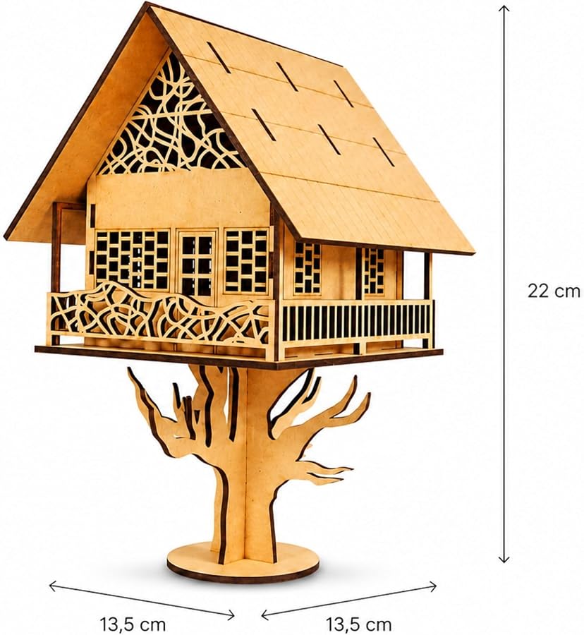 ALG Wood Design Tree House Ağaç Ev Maketi - Görsel 2