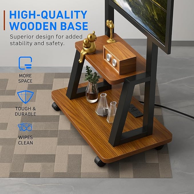 Soporte Móvil para TV 32-80 Pulgadas con Ruedas y Enchufe miniatura 7