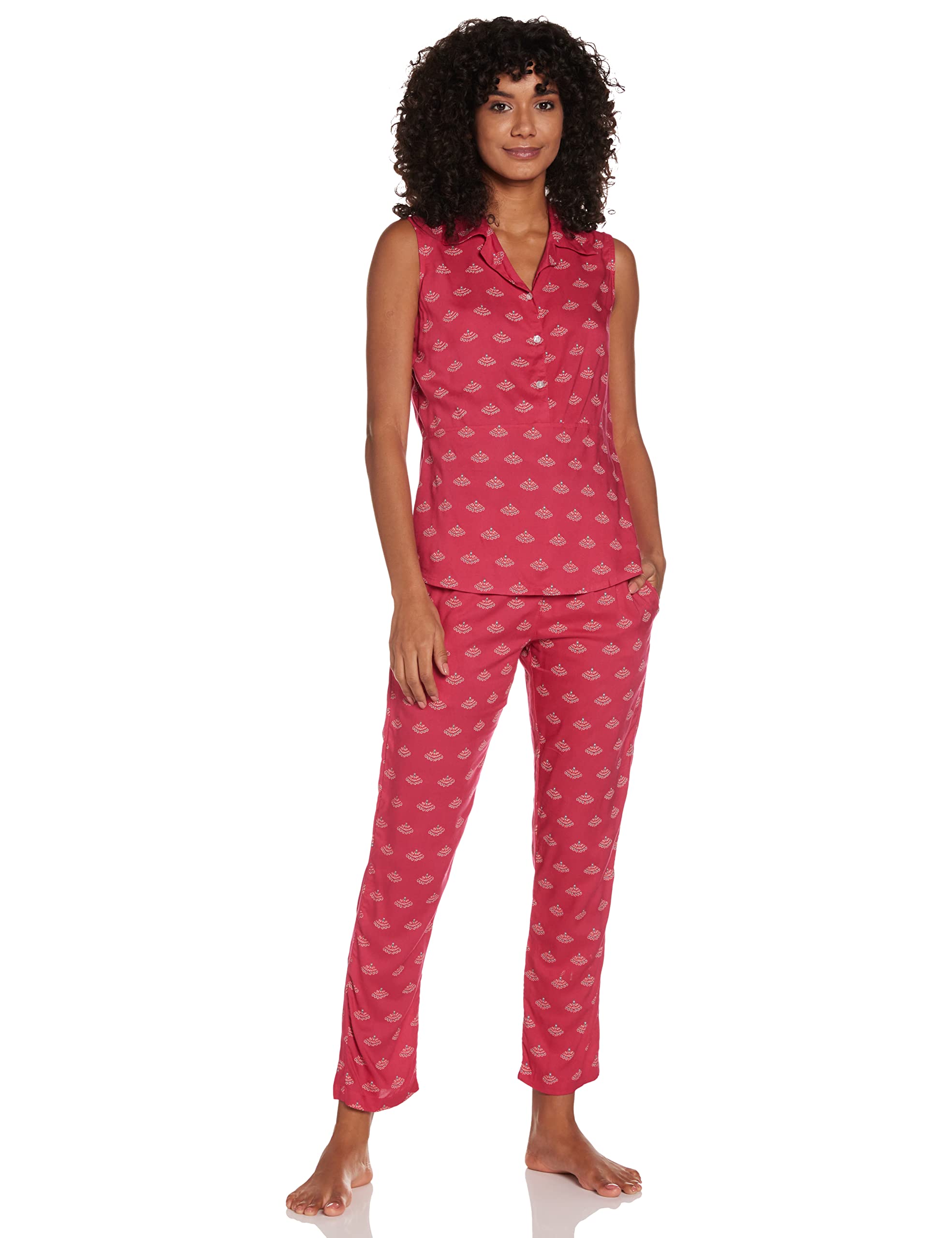 LongiesWomen's Rayon Pyjama Night Suit Pajama Set