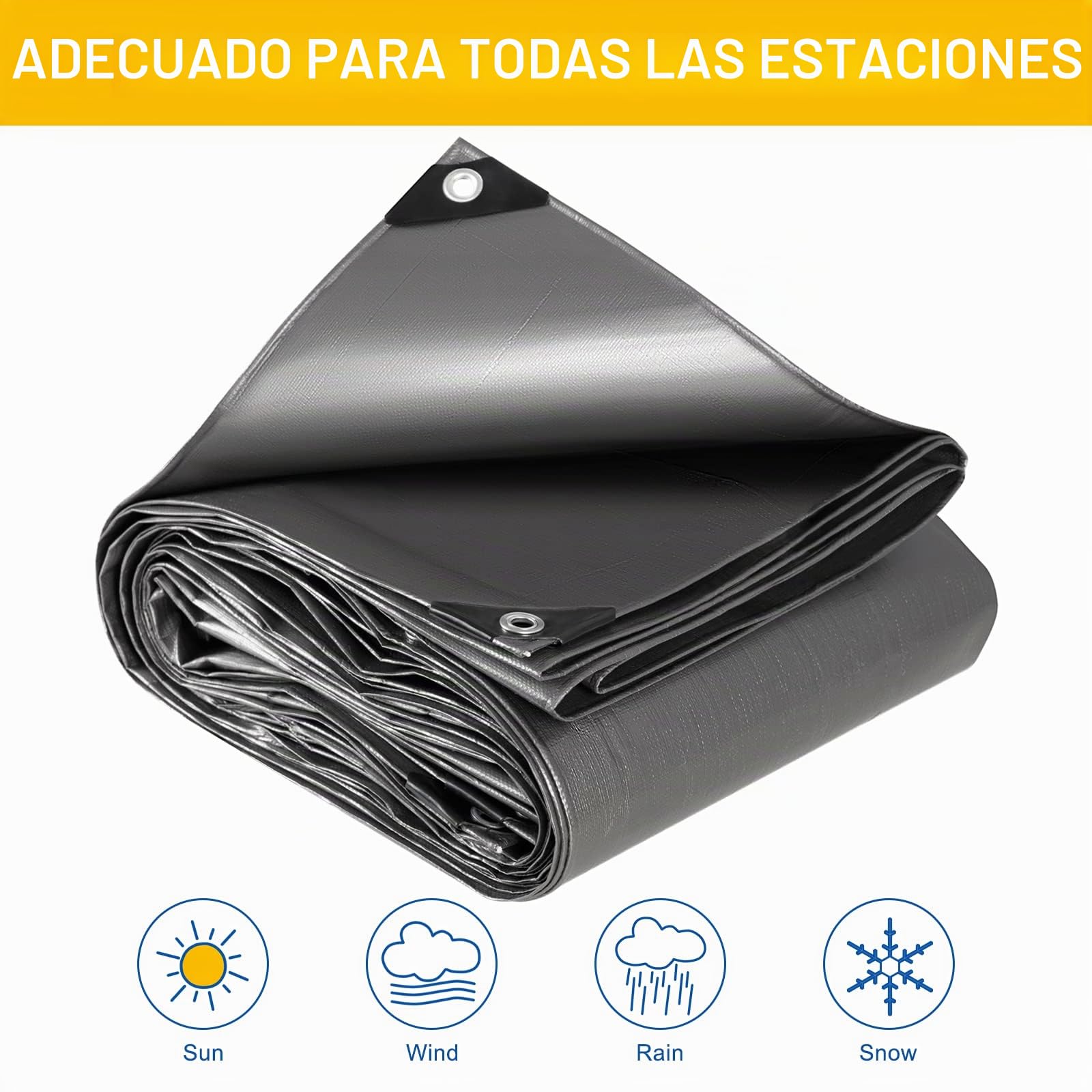 Laneetal Lona Reforzada Anti-UV 180g/m² 4x8m Gris