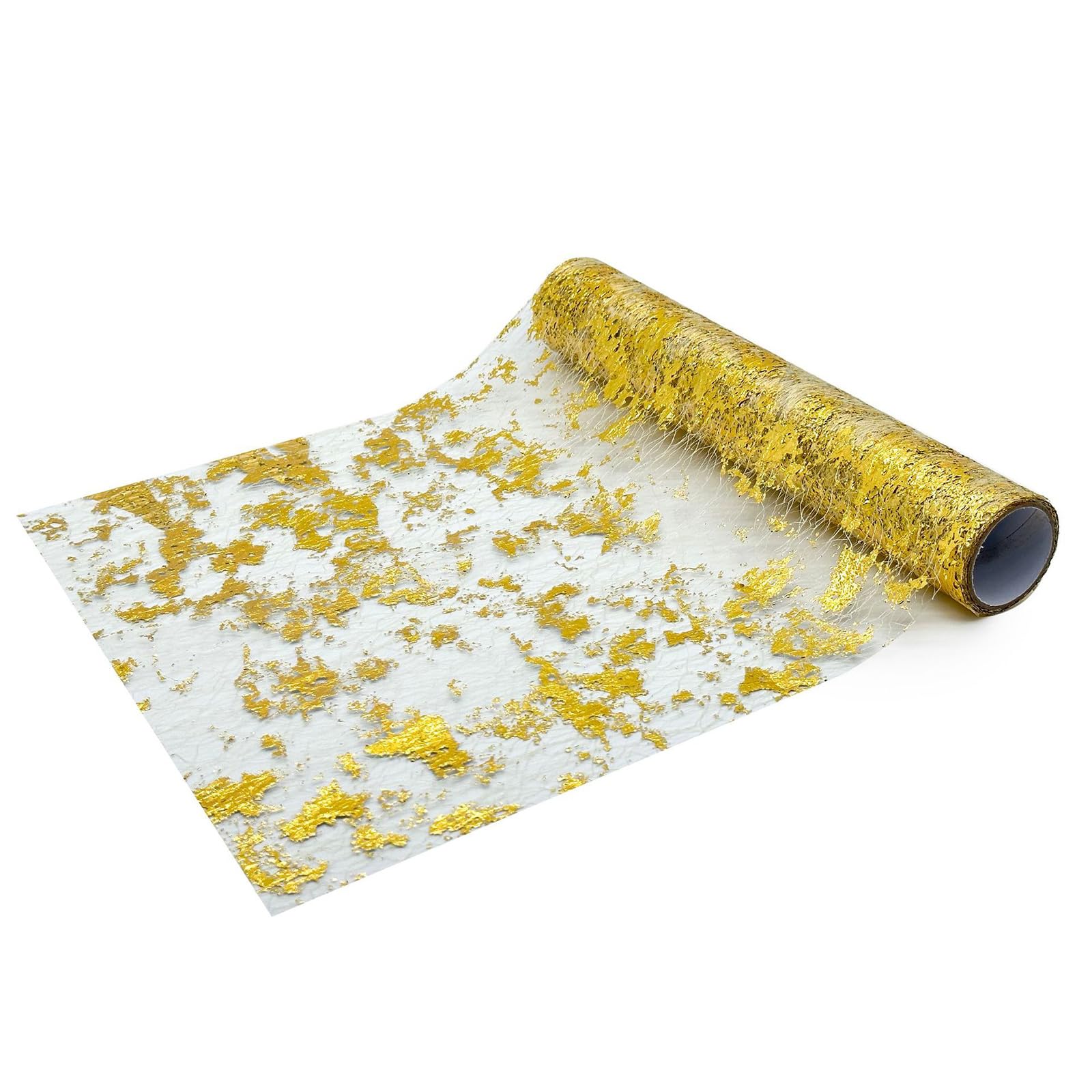 Kalttoy Table Cloth Gold Foil Table Runner Polyester Fabric Tablecloth for Special Occasion Runner Hotel Lobby Fabric