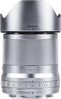 VILTROX 23mm f/1.4 F1.4 Lens for Nikon Z Mount Auto Focus Large Aperture APS-C Wide Angle Prime Lens with STM Motor for Nikon Z-Mount Camera Z5 Z50 Z6 Z6II Z7 Z7II Silver