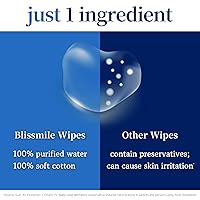 Vista 6 de Blissmile 100% Water & Cotton Wet Wipes Travel Size - Individually Wrapped - Fragrance & Preservative-Free for Baby, Women & Sensitive Skin - Gentle