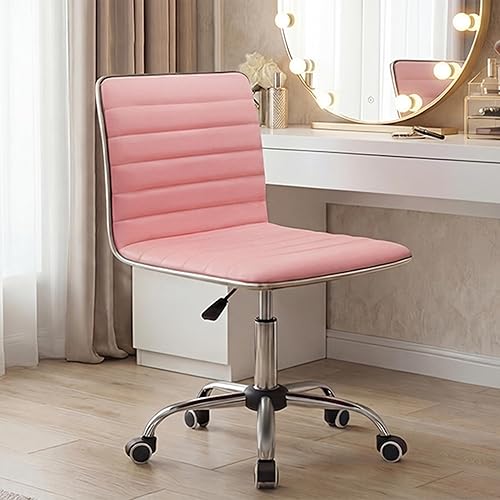 Vista 13 de Furmax Silla de Tocador de Respaldo Medio para Sala de Maquillaje, Escritorio de Computadora Giratorio de Cuero PU de Respaldo Bajo, Silla de Tarea