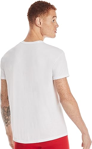 Miniatura 3 de Hanes Camiseta interior de rendimiento para hombre, cuello redondo X-Temp que absorbe la humedad, color blanco, paquete de 5