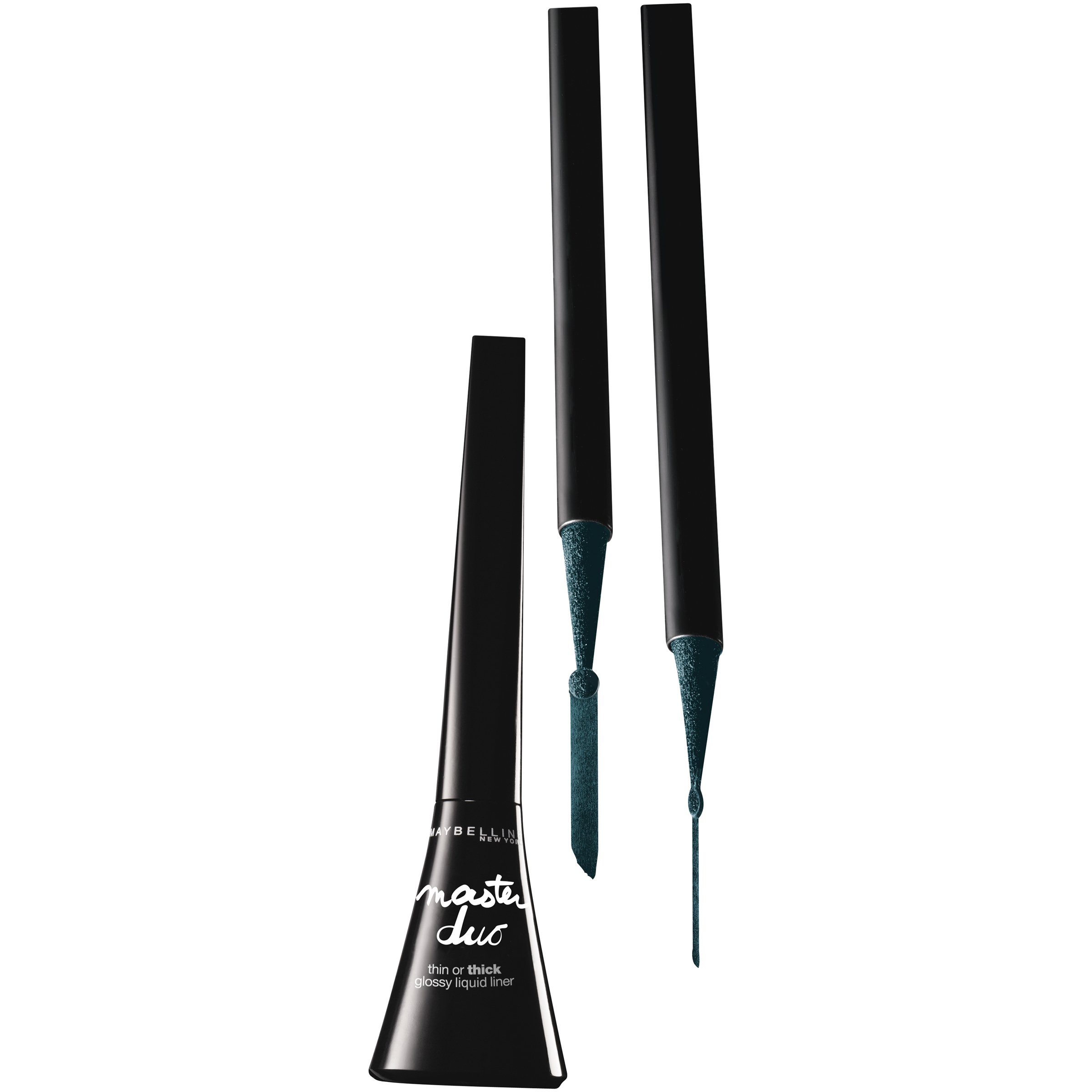 Maybelline New York Eye studio master Duo glossy Liquid Liner, glossy Teal, 0.05 Fluid ounce by Maybeline New York