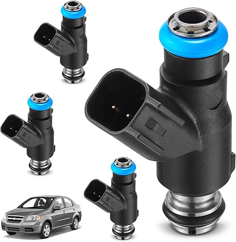 BDFHYK Inyector de combustible de alto rendimiento 96487553 compatible con Chevrolet Chevy Aveo Aveo5 2007 2008 1.6L l4 kit de repuesto FJ1023