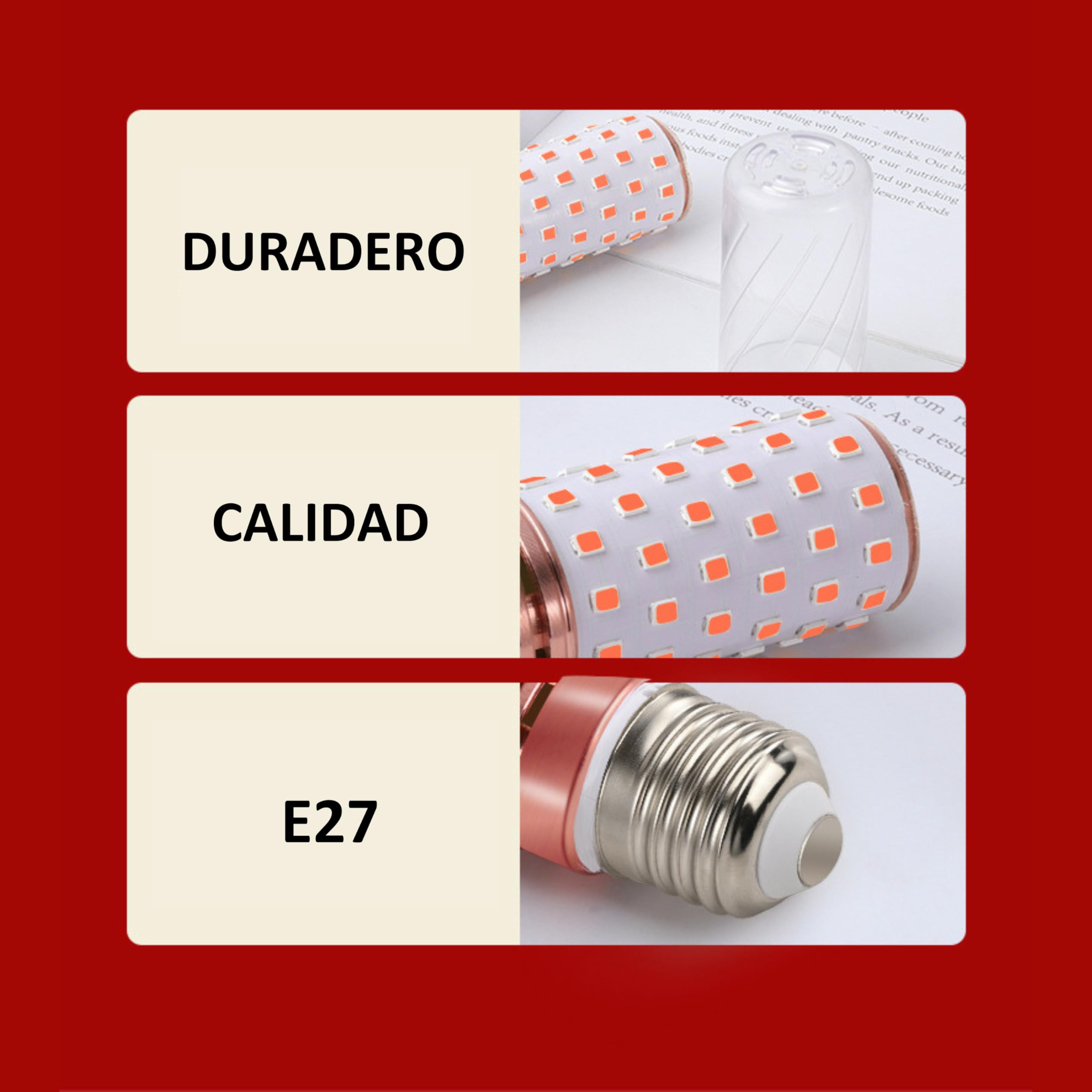bombilla luz roj a